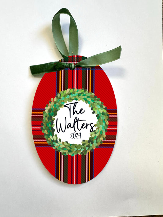 Christmas Plaid Ornament